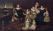unknow artist Sir Thomas Lucy III and his family USA oil painting artist